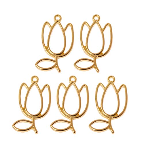 5 PCs Tulips Blumenmetall Rahmen Blindende Offene Lünette Einstellung UV Harz Für W/Loop Für Armbandschmuck Makin Schmuckzubehör 5 PCs Tulips Blumenmetall Rahmen Blindende Offene Lünette Einstellung UV Harz Für W/Loop Für Armbandschmuck Makin Schmuckzubehör von Xanorrg