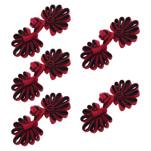 5 Paar/Pack Cheongsam Chinesische Verschluss Knoten Verschlüsse Nähen Fastener Für Umhang Cheongsam Verschluss Knöpfe Verschlussnähte Fastenschläge Knoten von Xanorrg
