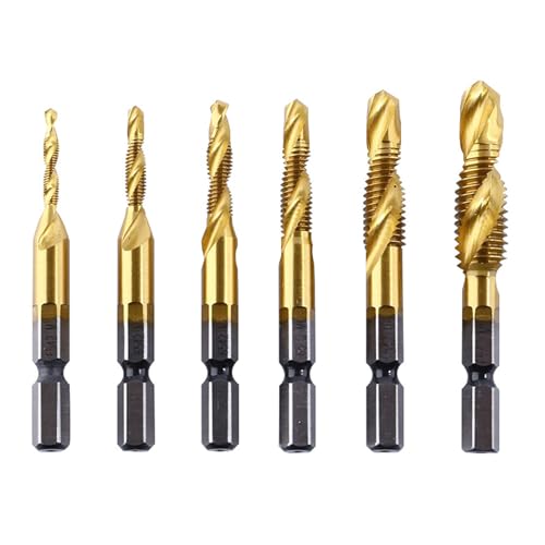 6pcs Professionelle Verbindungsschraube Tap Bit Set Spiralspiralen Tippstapfbohrer REAMER METALL TAPPING CAMFERING TOOL METALBEURDERUNG 6pcs Professionelle Verbindungsschraube Tap Bit Set Spiralspiralen Tippstapfbohrer REAMER METALL TAPPING CAMFERING TOOL METALBEURDERUNG von Xanorrg