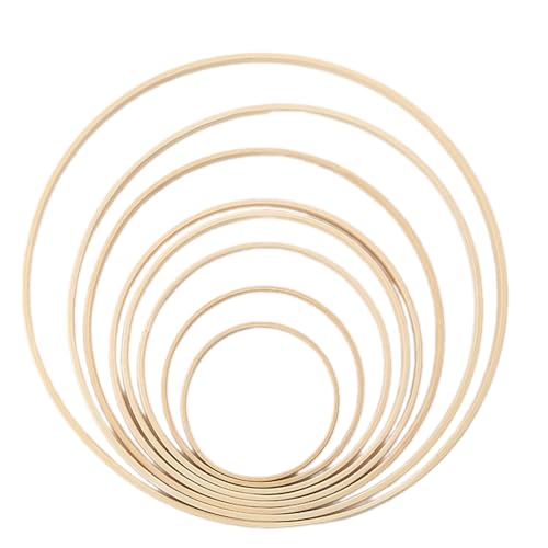 9 PCs Bambus Basteln Ringe Blumenkranzkranz Dream Catcher Kranz Floral Reifen Für Handwerksprojekte 9 PCs Bambus Basteln Ringe Blumenkranzkranz Dream Catcher Kranz Floral Reifen Für Handwerksprojekte von Xanorrg