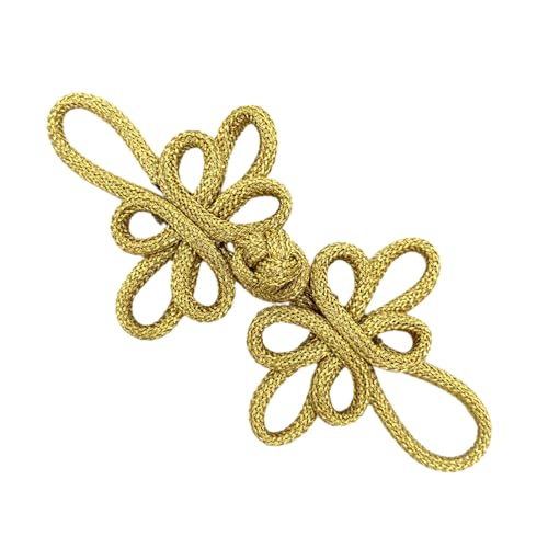 Chinesische Knotenknopf Cheongsam Knöpfe Fastener Tang Anzug Einladung Handgefertigtes Handwerkskleidungszubehör Accessoire Gold Hemd Schließung von Xanorrg
