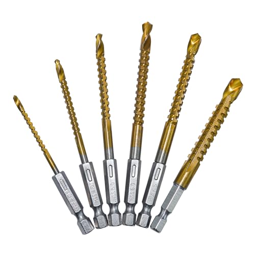 Hochleistungen Twist Bohrer Bits Set 6PCS Stahl Titanienkanten 3 8 Mm Größen Holzbearbeitungswerkzeuge Hochleistungen Twist Bohrer Bits Set 6PCS Stahl Titanienkanten 3 8 Mm Größen Holzbearbeitungswerkzeuge von Xanorrg