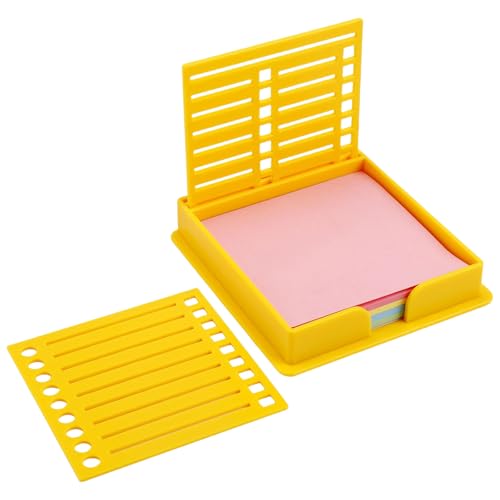 Mehrzweck Sticky Note Spender Mit Schablonenvorlagen Für Verschiedene Büroversorgungen Desk Organisiert Tägliche Verwendung Desktop Zubehör von Xanorrg