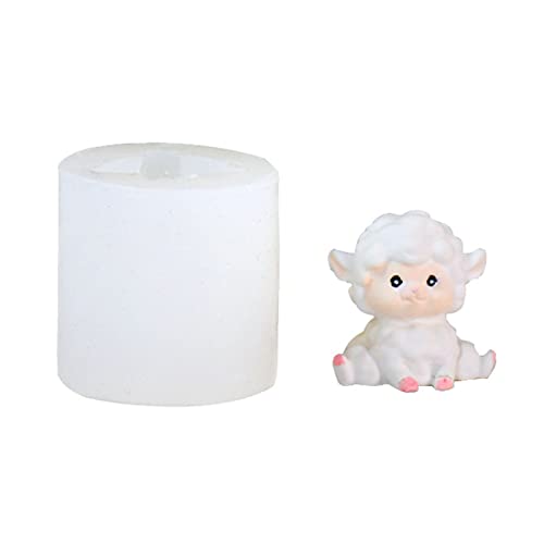 Niedliche Schaf Silikonform Duft Kerze Tisch Origination Werkzeuge Gips Basteln Herstellen Versorgung Nicht Stick Gips Handgefertigte Handwerkskuchen Dekoration von Xanorrg