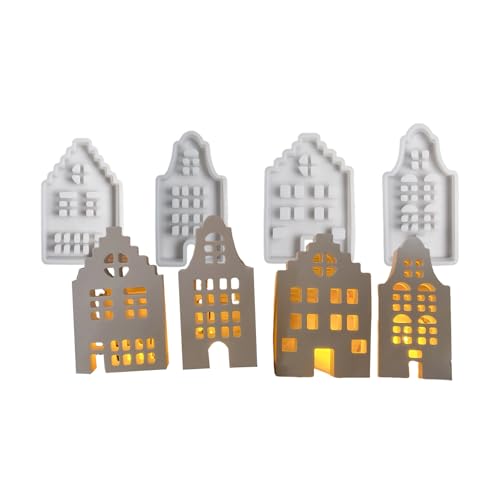 Packung Von 4 Silikonhausformen Harz Crafting Formen Schreibtisch Ornament Textur Geeignet Für Hausdekorationsset Geeignet Packung Von 4 Silikonhausformen Harz Crafting Formen Schreibtisch Ornament Textur Geeignet Für Hausdekorationsset Geeignet von Xanorrg