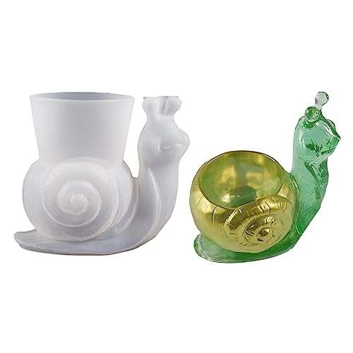 Schnecken Gips Silikonform Sukkulenten Beton Blütenstopf Vase Gipszement Tonkerzenhalter Blütenharzharzform Form von Xanorrg