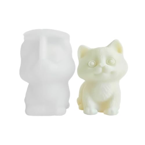 Schöne Katzenform Form Flexible Silikonkerzenform Schmuck Schmuck Erzeugen Sie Spannungslinderung Spielzeugzubehör Formen Seife Silikon von Xanorrg