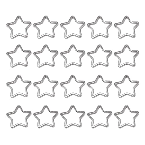 Set Von 20 Schlüsselbundringen Stilvoller Unregelmäßiger Schlüssel Silbermetallkette Für Handwerksschlüsselringe Die Silbermetallkettenringe Machen von Xanorrg