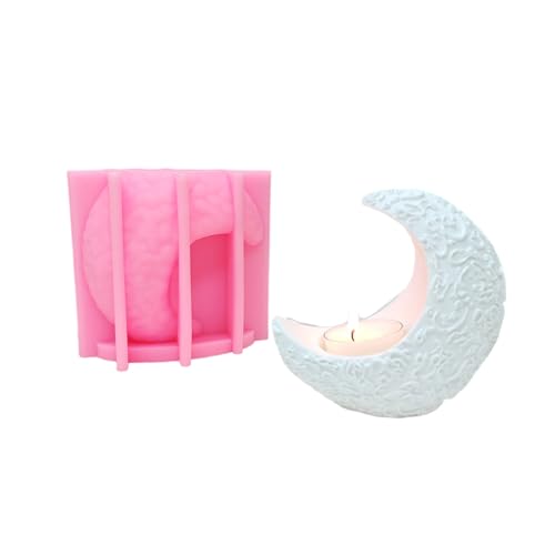 Silikon Crafting Schimmelpilzmond Form Kerzenhalter Formen Silikontextur Für Handgefertigte Kreative Handwerksvorräte Geeignet Silikon Crafting Schimmelpilzmond Form Kerzenhalter Formen Silikontextur Für Handgefertigte Kreative Handwerksvorräte Geeignet von Xanorrg