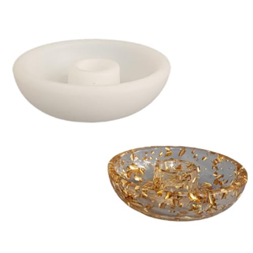 Silikon Kerzenschalenschale Form Kerzenhalter Dekorative Home Ornament Praktischer Schmuck Werkzeug Kristall Epoxidharz Harz von Xanorrg