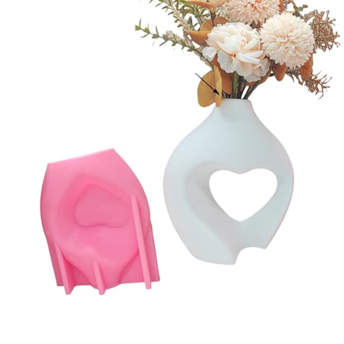 Silikonblütenvase Formen Flexible Betonhöhle Herzform Silikon Pflanzer Ornament Form Für Vase Stifthalter Ornamentform von Xanorrg