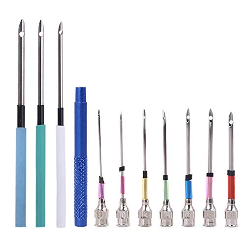 Xanorrg 10 PCs/Set Stickstößelstich Punchnadeln Filling Mit Aufbewahrungsflaschenkunst Häkelknitting Kreuzstich Kit von Xanorrg