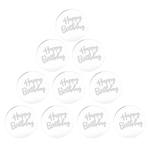 Xanorrg 10 PCs Acrylkuchen Runden Geburtstag Gravierter Party Kuchen Dekoration Cupcake Dessertzubehör Cupcake Dekorationen Für Party Xanorrg 10 PCs Acrylkuchen Runden Geburtstag Gravierter Party Kuchen Dekoration Cupcake Dessertzubehör Cupcake Dekorationen Für Party von Xanorrg