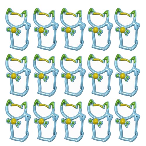 Xanorrg 15 PCS Katzen Geformte Schlüsselklammeschlüsselketten Dekoration Zubehör Für Schlüsselhalter Bag Charme Handgefertigte Handwerksspielzeugzubehör Buntes Federhaken von Xanorrg