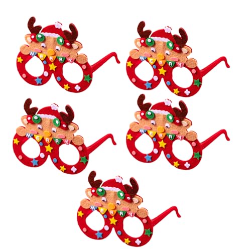 Xanorrg Kreative Weihnachtskostümgläser Rahmen Pack Von 5 Lustigen Cartoon Santa Rentier Schneemann Brillenrahmen Für Feierlichkeiten Kostümzubehör Für Weihnachten Xanorrg Kreative Weihnachtskostümgläser Rahmen Pack Von 5 Lustigen Cartoon Santa Rentier Schneemann Brillenrahmen Für Feierlichkeiten Kostümzubehör Für Weihnachten von Xanorrg