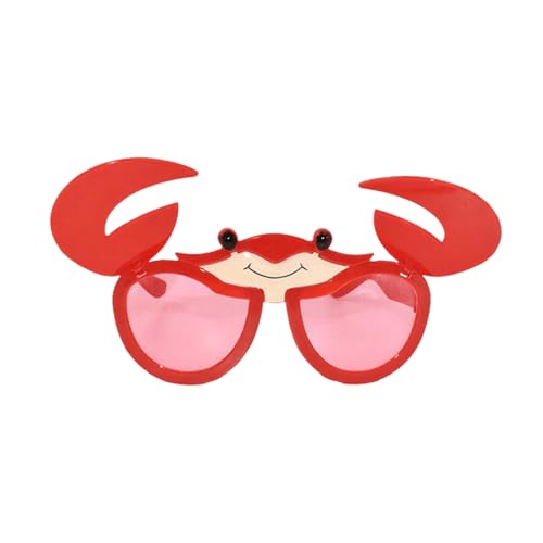 Xanorrg Red Crabs Brillen Rab Form Brillen Neuheit Party Eyewear Photo Requisiten Für Hawaiian Beach Thema Hawaiian Luaus Sonnenbrille von Xanorrg