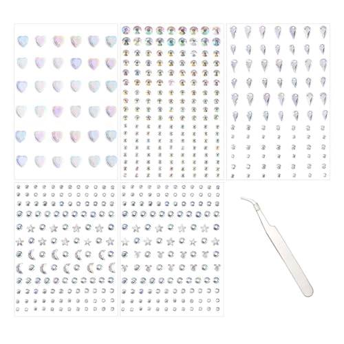 Xanthelle Glitzersteine Selbstklebend, Transparente Polarisierte Strasssteine für Gesicht & Nägel, Glitzer Sticker mit Pinzette für präzises Aufkleben Xanthelle Glitzersteine Selbstklebend, Transparente Polarisierte Strasssteine für Gesicht & Nägel, Glitzer Sticker mit Pinzette für präzises Aufkleben von Xanthelle