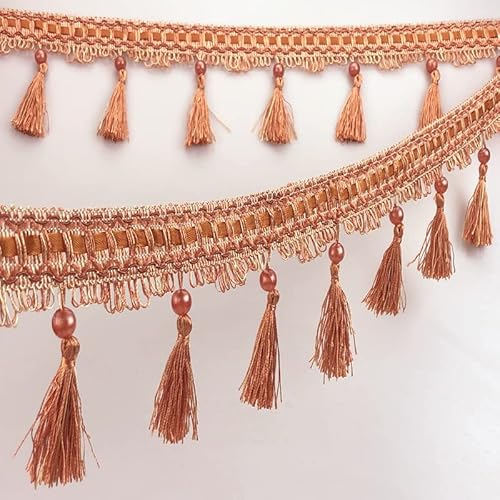 1 Stück, 12 Yards, elegante Perlenquasten-Fransenbesatz for DIY-Polsterung, Handwerk und Dekoration(Light jade) von XaoHuaS
