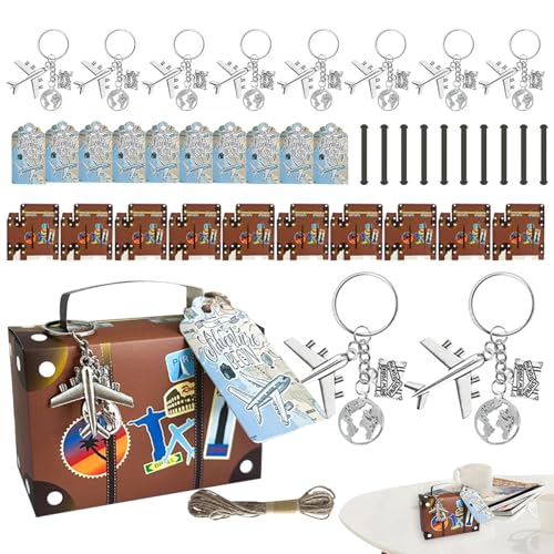 Koffer-Geschenkboxen – 10 Sets für Hochzeitsgeschenke, Koffer-Geschenkboxen, Kissen-Süßigkeiten-Boxen, Vintage-Weltreisedekoration für Hochzeit, , Dusche Koffer-Geschenkboxen – 10 Sets für Hochzeitsgeschenke, Koffer-Geschenkboxen, Kissen-Süßigkeiten-Boxen, Vintage-Weltreisedekoration für Hochzeit, , Dusche von Xasbseulk