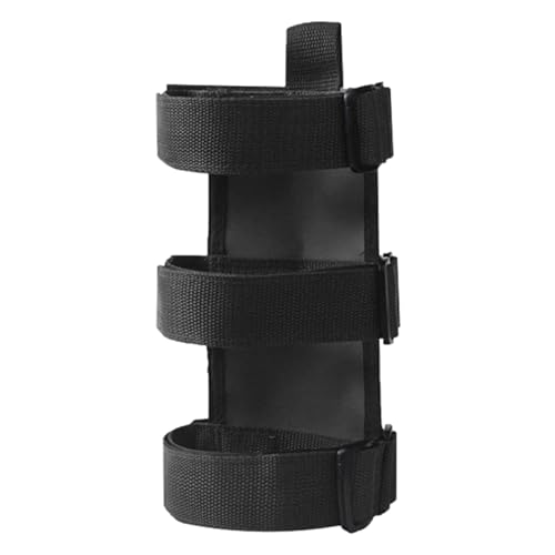 Xasbseulk Feuerlöscher-Halterung, Segeltuch-Rollbügel-Feuerlöscher-Halter, verstellbare tragbare Feuerlöscher-Halterung, Feuerhalterungsgurt für alle Fahrzeuge (Rot und Schwarz) von Xasbseulk