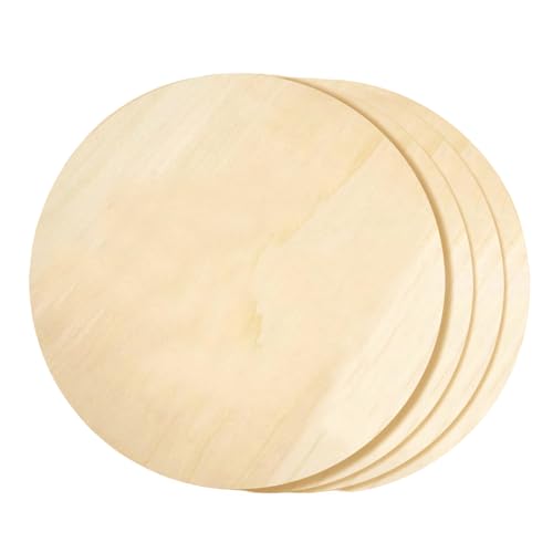 Xasbseulk Kreise Holz für Handwerk, Holzkreise - 4 Stücke glatt unvollendete Holzrunden - Leicht rustikal handgefertigtes Handwerk für saisonale Urlaubsmalerei, Zeichnung, Schildherstellung Xasbseulk Kreise Holz für Handwerk, Holzkreise - 4 Stücke glatt unvollendete Holzrunden - Leicht rustikal handgefertigtes Handwerk für saisonale Urlaubsmalerei, Zeichnung, Schildherstellung von Xasbseulk
