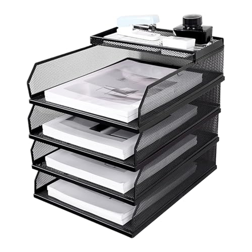 Xasbseulk Papier-Organizer für den Schreibtisch – A4-Papiernetz, Aktenordner, stapelbar, verschiebbare Aktenordner, Aufbewahrungsregal für Zuhause, Regale, Büro, Arbeit, Schublade, Buch, Schultisch Xasbseulk Papier-Organizer für den Schreibtisch – A4-Papiernetz, Aktenordner, stapelbar, verschiebbare Aktenordner, Aufbewahrungsregal für Zuhause, Regale, Büro, Arbeit, Schublade, Buch, Schultisch von Xasbseulk