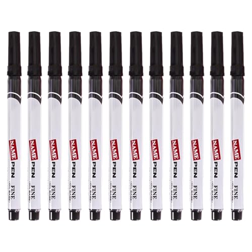 12 Stück Permanentmarker Schwarz, Rundspitze 1 mm Marker, Textilmarker Waschfest Feine Spitze und Schnell Trocknend, Stift Wischfest & Sonnenlichresistent Für Karton Holz Metall Kunststoff Glas 12 Stück Permanentmarker Schwarz, Rundspitze 1 mm Marker, Textilmarker Waschfest Feine Spitze und Schnell Trocknend, Stift Wischfest & Sonnenlichresistent Für Karton Holz Metall Kunststoff Glas von Xatgiouy