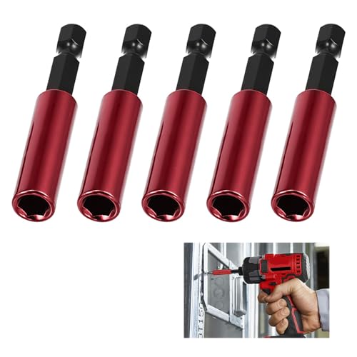 5 Stück Magnetischer Bithalter, Bithalter S2 Stahl 60mm 1/4 Zoll, Sechskantschaft Bit Halter Bohrerschrauber, Magnetische Schraubendreherverlängerung für Bohrmaschinen, Akkuschrauber & Werkzeuge von Xatgiouy