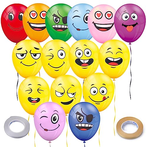 200 Stück Luftballons Geburtstag, Emoji Luftballon Mit 2 Rollen Krawatten, Latex Bunt Ballons für Baby Shower Geburtstagdeko Hochzeit Braut Verlobung Geburtstag Mädchen Party Deko 200 Stück Luftballons Geburtstag, Emoji Luftballon Mit 2 Rollen Krawatten, Latex Bunt Ballons für Baby Shower Geburtstagdeko Hochzeit Braut Verlobung Geburtstag Mädchen Party Deko von Xauvap