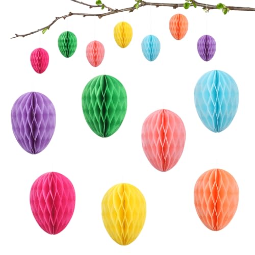 Xbessc 14 Stück Ostereier Deko Ostereier Papier Wabenbälle Wabeneier Ostern zum Aufhängen und Dekorieren Bunte Osterdeko zum Aufhängen für Frühling Ostern Party Deko Osterstrauß Osterstrauchdeko Xbessc 14 Stück Ostereier Deko Ostereier Papier Wabenbälle Wabeneier Ostern zum Aufhängen und Dekorieren Bunte Osterdeko zum Aufhängen für Frühling Ostern Party Deko Osterstrauß Osterstrauchdeko von Xbessc