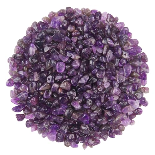 Xbessc 350 Stück 5-8 mm Kristalle Perlen zum Auffädeln Edelsteine mit Loch Edelstein Perlen Kristall Steine Perlen Glasperlen Fluorit für DIY Ketten Ohrringe Armband Schmuck Basteln Heimdekoration von Xbessc