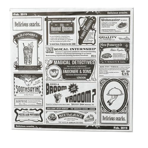 Xbsduih 200 Stück Englisches Zeitungspapier, Fettdichtes Papier, Snackpapier, Ölabsorbierendes Papier, Pommes-Frites-Sandwich-Geschenkpapier, Einfach zu Verwenden Xbsduih 200 Stück Englisches Zeitungspapier, Fettdichtes Papier, Snackpapier, Ölabsorbierendes Papier, Pommes-Frites-Sandwich-Geschenkpapier, Einfach zu Verwenden von Xbsduih