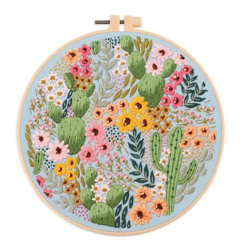 Xbsduih Erstellen Sie Ihr florales Meisterwerk mit unserem Stickset für Anfänger und Fans - und Fäden inklusive (C) von Xbsduih