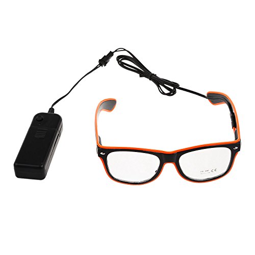 Xbsduih LED-Licht Brille Spielzeug Brille Orange Xbsduih LED-Licht Brille Spielzeug Brille Orange von Xbsduih