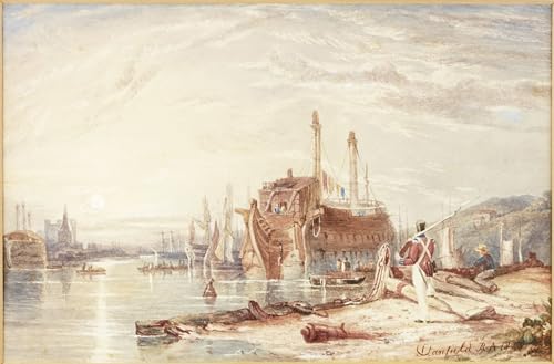 XcBAIHOUD Bekannt Bilder Canvas Wand Kunstdrucken Hulk im Hafen von Falmouth auf Papier von William Clarkson Stanfield Natur Leinwand Kunst Wanddekoration für Zimmer 60x90cm XcBAIHOUD Bekannt Bilder Canvas Wand Kunstdrucken Hulk im Hafen von Falmouth auf Papier von William Clarkson Stanfield Natur Leinwand Kunst Wanddekoration für Zimmer 60x90cm von XcBAIHOUD