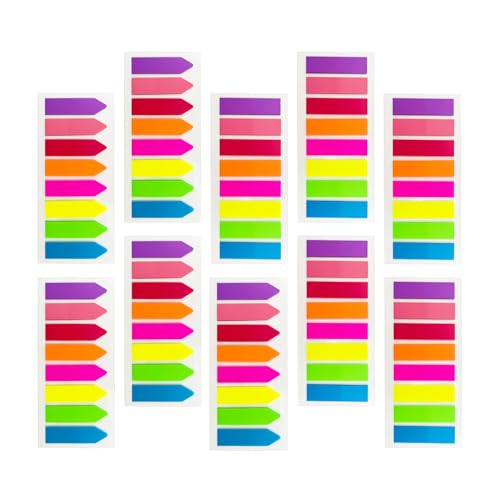 Xcdhemde Haftstreifen 2000 Stück, Seitenmarker Selbstklebend, Klebezettel Klein, Sticky Notes Schreibbar, Haftnotizen Repositionierbar, Page Marker zum Klassifizieren und Markieren [2Designs, 8Farben] von Xcdhemde