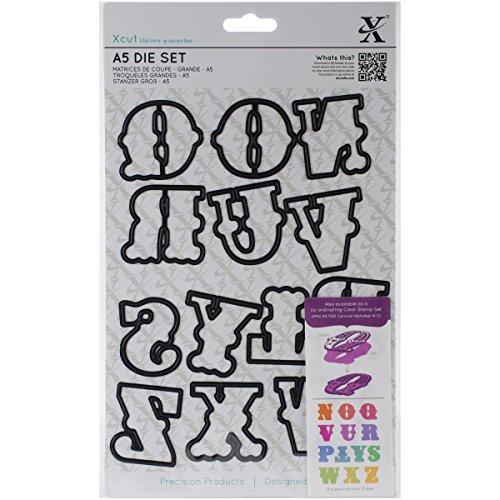 13 Stk. XCUT Stanzschablonen Alphabet N-Z Höhe 4cm Prägeschablonen Papierbasteln Scrapbook aus Metall von Docrafts