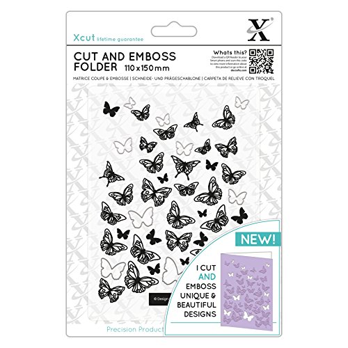 Xcut XCU 503824 Anita's Cut & Emboss Ordner – Schmetterlinge, Blech, Schwarz, 23 x 15.5 x 1.2 cm von Docrafts