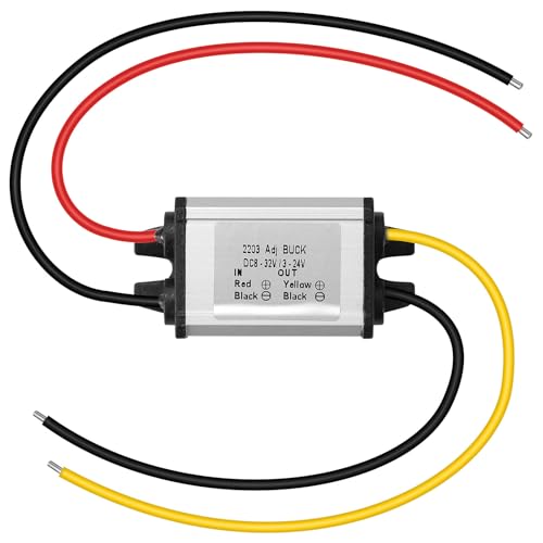 Xdingjiala DC 12 V/24 V auf 3-24 V 2A Einstellbarer Spannungswandler IP67 Wasserdicht DC 8-32 V auf 3-24 V 3 A 20 W MAX Abwärtswandler Buck - Wandler für Robotik, Motor, Automotive, LED und mehr Xdingjiala DC 12 V/24 V auf 3-24 V 2A Einstellbarer Spannungswandler IP67 Wasserdicht DC 8-32 V auf 3-24 V 3 A 20 W MAX Abwärtswandler Buck - Wandler für Robotik, Motor, Automotive, LED und mehr von Xdingjiala
