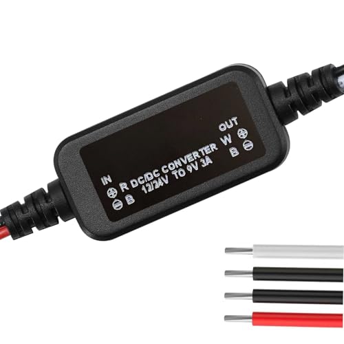 Xdingjiala DC 12 V/24 V auf 9 V 2,5 A/3 A Spannungswandler DC 11-30 V auf 9 V 2,5 A/3 A 27 W Abwärtswandler Buck-Wandler für Automobile, Motoren, LEDs usw von Xdingjiala