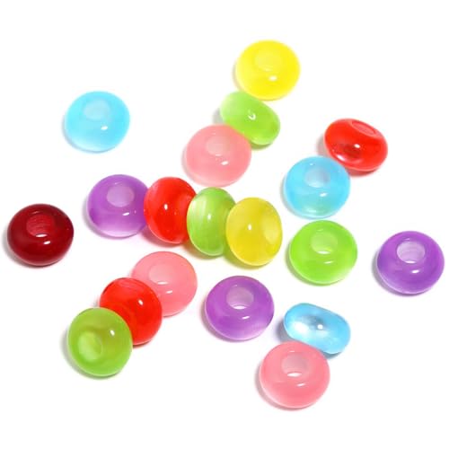100 Stück 13 mm runde Abstandshalter, Acryl-Kristallperlen für Schmuckherstellung, Armbänder, Charms, Ohrringe, große Löcher, Abstandshalter für Stifte, Großpackung 100 Stück 13 mm runde Abstandshalter, Acryl-Kristallperlen für Schmuckherstellung, Armbänder, Charms, Ohrringe, große Löcher, Abstandshalter für Stifte, Großpackung von Xeahung
