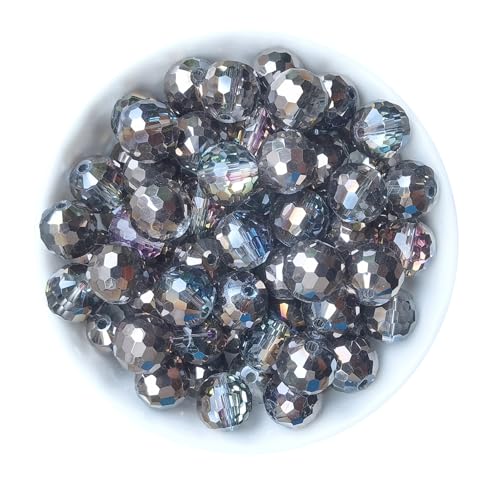 Xeahung 100 Stück farbige Kristallglasperlen, rund, 10 mm, Glasperlen für Schmuckherstellung, Armbänder, Ohrringe, Halsketten, Erwachsene, Perlen, Bastelprojekte, Weihnachtsdekoration Xeahung 100 Stück farbige Kristallglasperlen, rund, 10 mm, Glasperlen für Schmuckherstellung, Armbänder, Ohrringe, Halsketten, Erwachsene, Perlen, Bastelprojekte, Weihnachtsdekoration von Xeahung