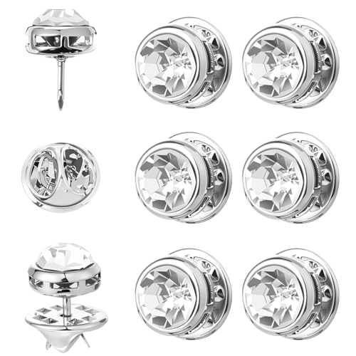 10 mm Mini-Knöpfe, kein Nähen, Kristallknöpfe, 6 Stück für Kleidung, Strass-Knöpfe für Kleidung, Anti-Belichtung, feste Broschen von Xelsluthe