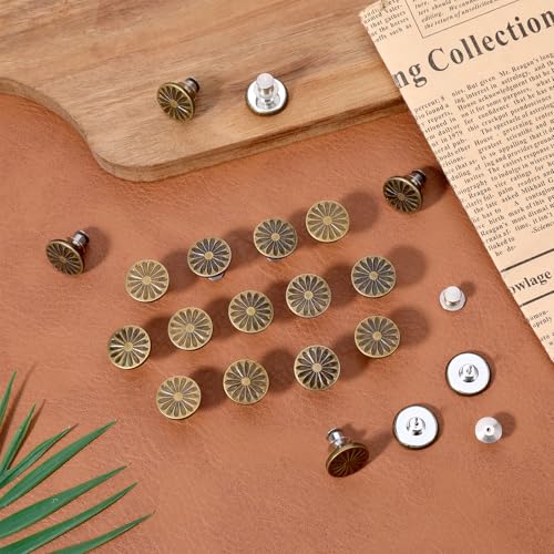 20 Jeansknöpfe, 1,7 cm, Ersatz-Nähknöpfe, kein Nähen, nagellos, abnehmbar, Metall, Jeans-Knöpfe, Reparatur-Kombination, einfache Installation, wiederverwendbar 20 Jeansknöpfe, 1,7 cm, Ersatz-Nähknöpfe, kein Nähen, nagellos, abnehmbar, Metall, Jeans-Knöpfe, Reparatur-Kombination, einfache Installation, wiederverwendbar von Xelsluthe