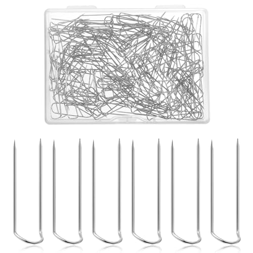 200 Stück Stecknadeln U-Form, Stecknadeln Ohne Kopf Edelstahl Stecknadel Ohne Kopf mit Box Nähen Kopfnadeln feine für Basteln DIY-Projekte Nähprojekte Häkeln von Xelsluthe