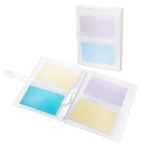 Karteikartenhalter, Organizer, transparenter Kunststoffordner für Karteikarten, Notizkarten, Rezeptkartenhalter, 50 Blatt, 200 Karten Kapazität von Xelsluthe