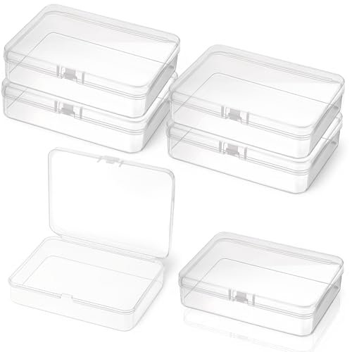 Xelsluthe Kleine Kunststoff-Boxen mit Scharnierdeckel, 11,4 x 8,4 x 2,8 cm, rechteckig, transparent, Kunststoffbehälter für Schmuck, Perlen und Handwerk, 4 Stück Xelsluthe Kleine Kunststoff-Boxen mit Scharnierdeckel, 11,4 x 8,4 x 2,8 cm, rechteckig, transparent, Kunststoffbehälter für Schmuck, Perlen und Handwerk, 4 Stück von Xelsluthe