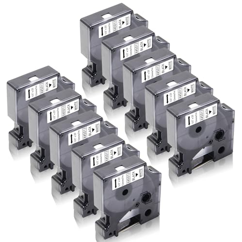 10x XemaX Schriftbänder Kompatibel für Dyno Etikettenband 12mm x 7m D1 45013 A45013 S0720530 für Dyno Beschriftungsgerät Dyno Label Manager 160 280 210D 360D 420P Label Point 100 200, Schwarz auf Weiß 10x XemaX Schriftbänder Kompatibel für Dyno Etikettenband 12mm x 7m D1 45013 A45013 S0720530 für Dyno Beschriftungsgerät Dyno Label Manager 160 280 210D 360D 420P Label Point 100 200, Schwarz auf Weiß von XemaX