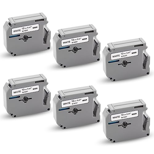 6x XemaX Kompatibel Brother MK231S 12mm Bänder Ersatz für Brother M K231 MK-231 M-K231 MK231 MK 231 Schriftband für Brother PT-65 PT-60 PT-90 PT-80 PT-M95 PT-55 PT-70BM PT-75 PT-85, Schwarz auf weiß 6x XemaX Kompatibel Brother MK231S 12mm Bänder Ersatz für Brother M K231 MK-231 M-K231 MK231 MK 231 Schriftband für Brother PT-65 PT-60 PT-90 PT-80 PT-M95 PT-55 PT-70BM PT-75 PT-85, Schwarz auf weiß von XemaX
