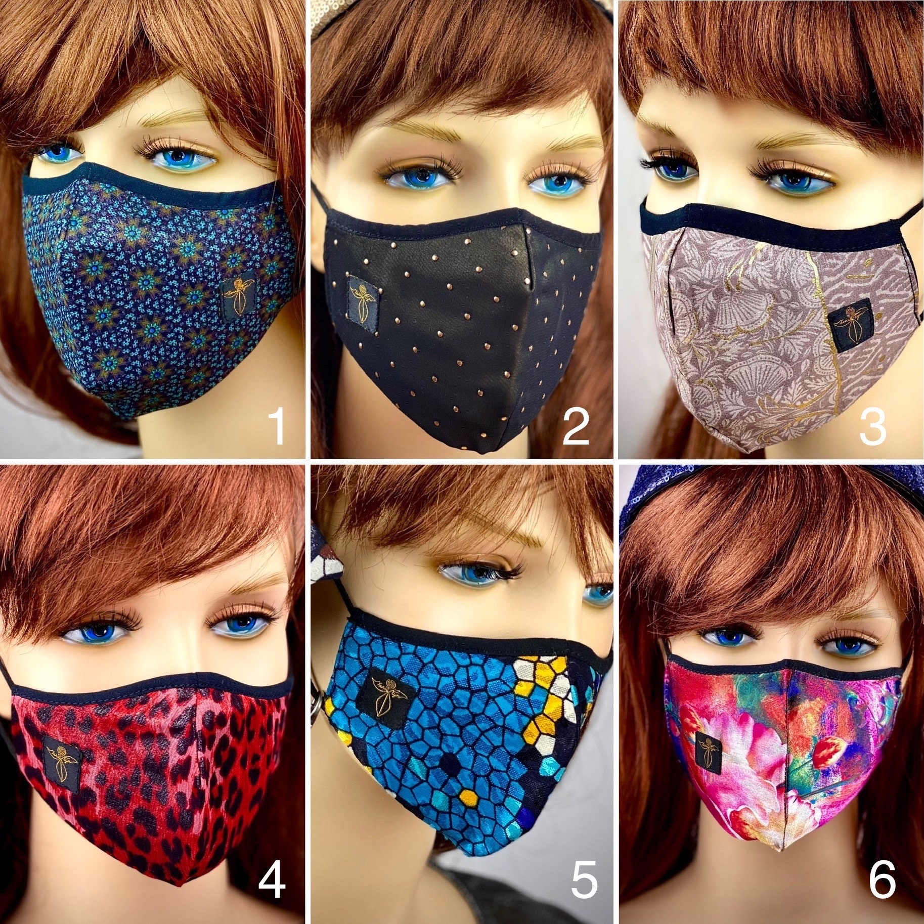 Seide Atmungsaktive Gesichtsmaske | Verstellbare Gesichtsmasken Für Frauen| Mädchen| Wiederverwendbare Abend von XeniaTymAtelier